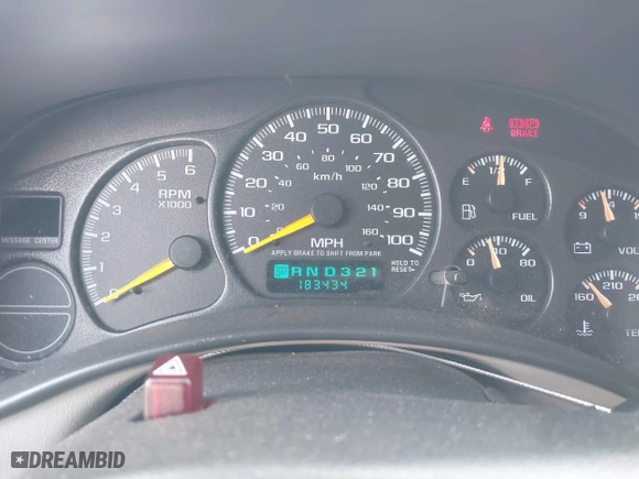 2001 Chevrolet Tahoe LS with VIN 1GNEK13T71J231007, listed as a IAAI auction lot 41943913 with 183,434 mi miles. Bid and sale history available at carsss.com. Image 7.