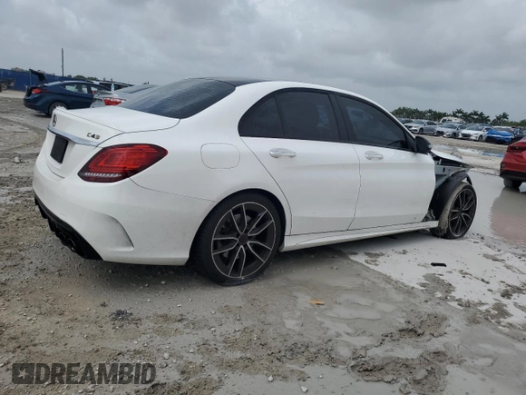 2019 Mercedes-Benz C 43 AMG with VIN 55SWF6EB9KU289078, listed as a Copart auction lot 61717885 with 64,168 mi miles and Salvage title. Bid and sale history available at DreamBid. Image 3.