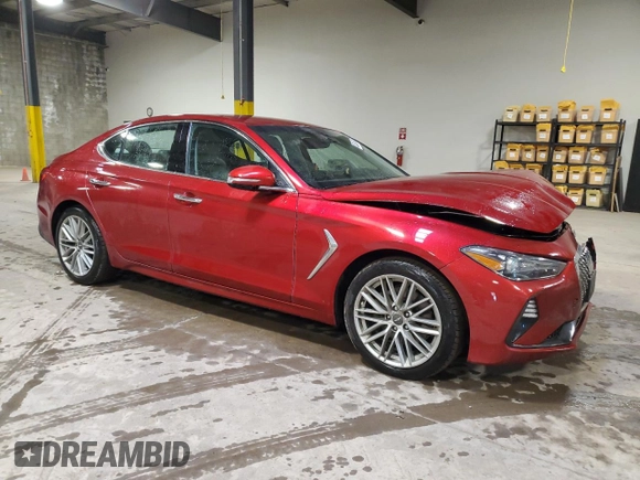 2021 Genesis G70 2.0T with VIN KMTG64LA0MU073278, listed as a Copart auction lot 76796594 with 47,983 mi miles and Salvage Title. Bid and sale history available at carsss.com. Image 4.
