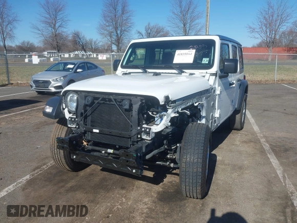 2023 Jeep Wrangler Sport S with VIN 1C4HJXDN4PW702277, listed as a IAAI auction lot 41835864 with 27,768 mi miles and . Bid and sale history available at DreamBid. Image 6.