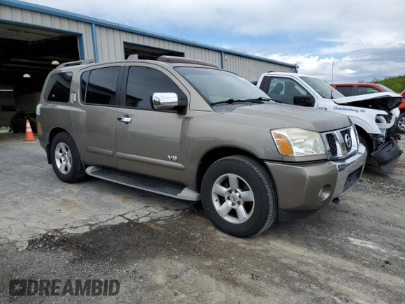 2006 Nissan Armada LE z VIN 5N1AA08B76N710950, wystawiony jako Copart lot #55981715 z przebiegiem 242 233 mil mil oraz Szkoda całkowita • Salvage title. Historia ofert i sprzedaży dostępna na DreamBid. Obrazek 4.