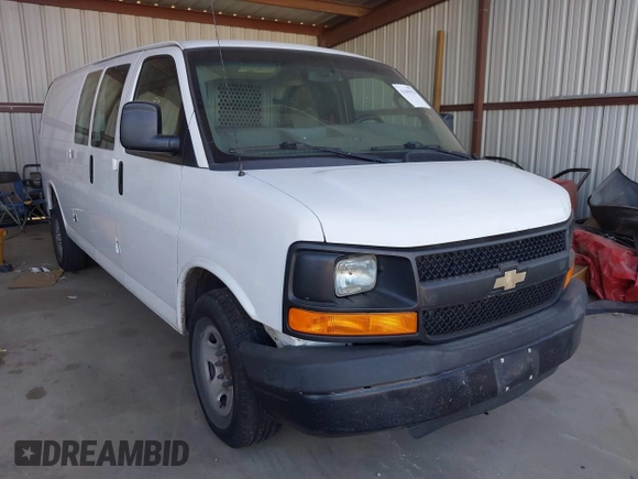 2016 Chevrolet Express Cargo Van with VIN 1GCWGBFF9G1260298, listed as a IAAI auction lot 41695976 with 375,350 mi miles. Bid and sale history available at carsss.com. Image 1.
