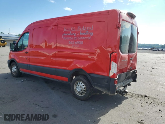 2020 Ford Transit Cargo with VIN 1FTBR2C87LKB51843, listed as a Copart auction lot 62791614 with 76,493 mi miles and Salvage Title. Bid and sale history available at carsss.com. Image 2.