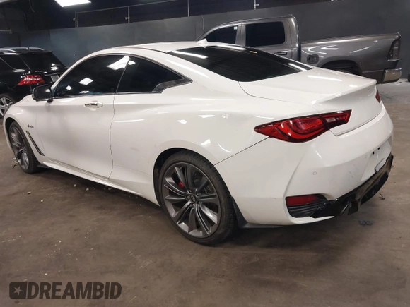 2018 Infiniti Q60 RED SPORT 400 with VIN JN1FV7EL3JM630017, listed as a IAAI auction lot 41697880 with 73,951 mi miles. Bid and sale history available at carsss.com. Image 3.