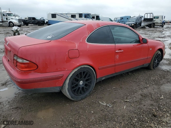 1999 Mercedes-Benz CLK-Class with VIN WDBLJ65G9XF072789, listed as a Copart auction lot 42996795 with 157,750 mi miles and Salvage Title. Bid and sale history available at carsss.com. Image 3.