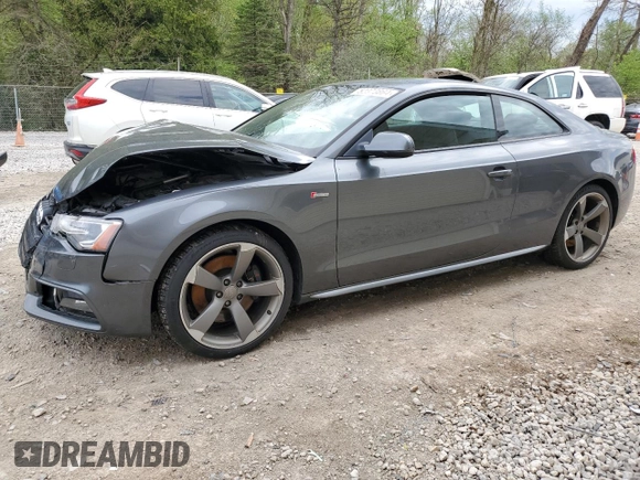 2015 Audi S5 Premium Plus with VIN WAUGGAFR3FA005148, listed as a Copart auction lot 52373864 with 139,866 mi miles and Salvage Title. Bid and sale history available at carsss.com. Image 1.