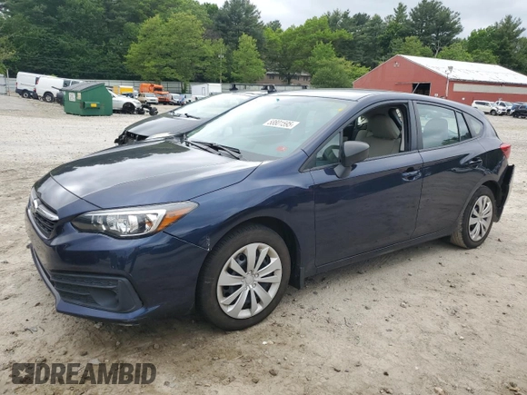 2020 Subaru Impreza with VIN 4S3GTAB60L3723072, listed as a Copart auction lot 58801595 with 28,685 mi miles and Salvage title. Bid and sale history available at DreamBid. Image 1.