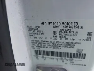 2023 Ford Transit Connect XL z VIN NM0LS7S23P1572521, wystawiony jako IAAI lot #42573769 z przebiegiem 31 265 mil mil oraz . Historia ofert i sprzedaży dostępna na DreamBid. Obrazek 9.