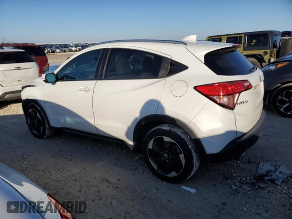 2018 Honda HR-V EX-L Navi with VIN 3CZRU5H70JM701169, listed as a Copart auction lot 43001395 with 59,720 mi miles and Salvage Title. Bid and sale history available at carsss.com. Image 2.