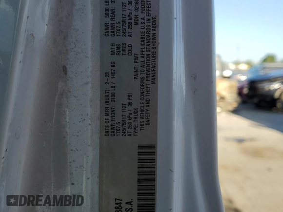 2023 Jeep Gladiator Sport S with VIN 1C6HJTAG4PL528847, listed as a Copart auction lot 64470375 with 36,177 mi miles and Salvage title. Bid and sale history available at DreamBid. Image 12.