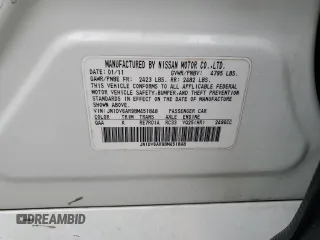2011 Infiniti G25 x with VIN JN1DV6AR9BM451848, listed as a Copart auction lot 85869974 with Not Provided miles and Salvage Title. Bid and sale history available at DreamBid. Image 12.
