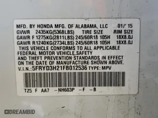 2015 Acura MDX with VIN 5FRYD3H21FB012536, listed as a Copart auction lot 86918994 with 147,002 mi miles and Salvage Title. Bid and sale history available at carsss.com. Image 14.