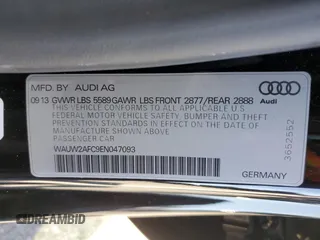 2014 Audi S7 Prestige with VIN WAUW2AFC9EN047093, listed as a Copart auction lot 49340655 with 102,252 mi miles and Salvage Title. Bid and sale history available at carsss.com. Image 12.