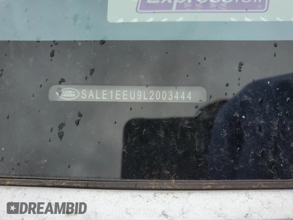 2020 Land Rover Defender HSE with VIN SALE1EEU9L2003444, listed as a Copart auction lot 55457225 with 27,092 mi miles and Salvage title. Bid and sale history available at DreamBid. Image 13.