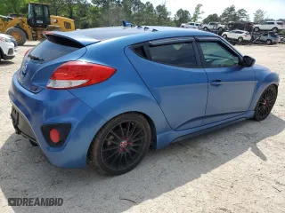 2016 Hyundai Veloster Turbo with VIN KMHTC6AE1GU251058, listed as a Copart auction lot 54238655 with 105,572 mi miles and Clean Title. Bid and sale history available at carsss.com. Image 3.