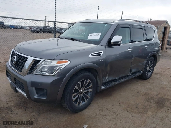 2018 Nissan Armada SL with VIN JN8AY2ND9J9059697, listed as a IAAI auction lot 41386883 with 125,168 mi miles. Bid and sale history available at carsss.com. Image 17.