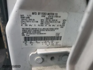 2014 Ford Super Duty F-350 DRW XLT with VIN 1FT8W3DT1EEB06393, listed as a Copart auction lot 43058935 with 544,502 mi miles and Salvage Title. Bid and sale history available at carsss.com. Image 14.