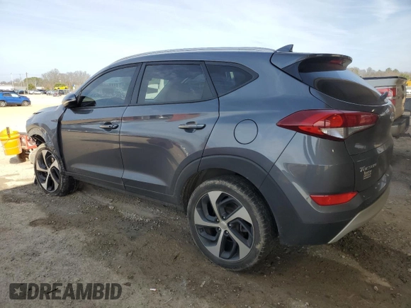 2018 Hyundai Tucson Sport with VIN KM8J33AL0JU802026, listed as a Copart auction lot 45869445 with 124,669 mi miles and Salvage Title. Bid and sale history available at carsss.com. Image 2.