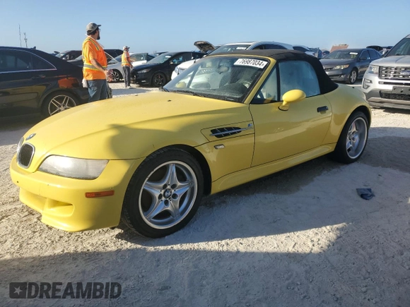 1999 BMW Z3 M Roadster z VIN WBSCK9335XLC88054, wystawiony jako Copart lot #76987034 z przebiegiem Nie podano mil oraz Szkody całkowita. Historia ofert i sprzedaży dostępna na DreamBid. Obrazek 1.