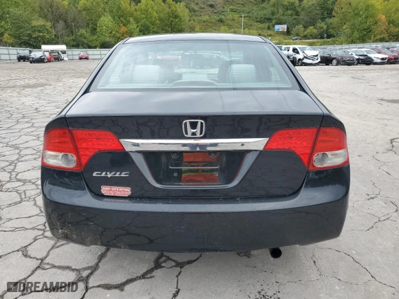 2009 Honda Civic Sdn LX with VIN 19XFA16559E050347, listed as a Copart auction lot 72923904 with 125,600 mi miles and Salvage Title. Bid and sale history available at carsss.com. Image 6.