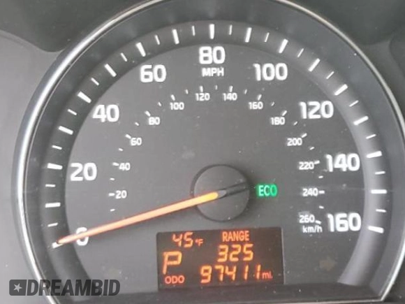 2014 Kia Sorento LX with VIN 5XYKTDA74EG461884, listed as a Copart auction lot 46021015 with 97,411 mi miles and Salvage Title. Bid and sale history available at carsss.com. Image 9.