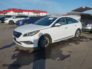 2015 Hyundai Sonata 2.4L Sport with VIN 5NPE34AF7FH040546, listed as a IAAI auction lot 41727185 with 56,294 mi miles. Bid and sale history available at carsss.com. Image 19.