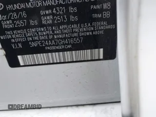 2016 Hyundai Sonata Eco z VIN 5NPE24AA7GH416557, wystawiony jako IAAI lot #41521264 z przebiegiem 119 909 mil mil oraz . Historia ofert i sprzedaży dostępna na DreamBid. Obrazek 9.