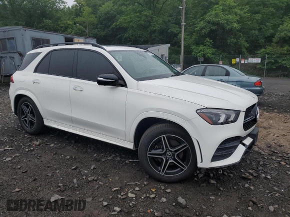 2020 Mercedes-Benz GLE 350 with VIN 4JGFB4KB3LA081175, listed as a Copart auction lot 60490535 with Not provided miles and Salvage title. Bid and sale history available at DreamBid. Image 4.