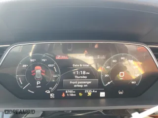2024 Audi Q8 e-tron Premium Plus with VIN WA15AAGE3RB008907, listed as a Copart auction lot 83701054 with 8,760 mi miles and Salvage Title. Bid and sale history available at carsss.com. Image 9.