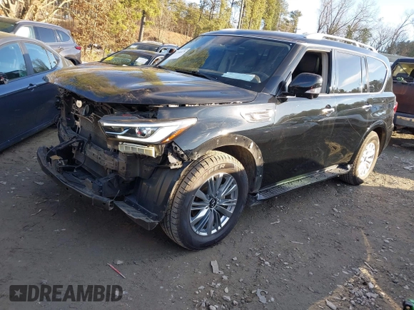 2021 Infiniti QX80 Luxe with VIN JN8AZ2AE2M9269235, listed as a IAAI auction lot 41340475 with 118,099 mi miles and . Bid and sale history available at DreamBid. Image 18.