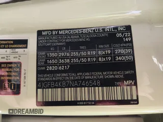 2022 Mercedes-Benz GLE 350 с VIN 4JGFB4KB7NA746548, выставлен на аукционе IAAI как лот 41515600 с пробегом 22 976 миль миль и . История ставок и продаж доступна на DreamBid. Изображение 9.