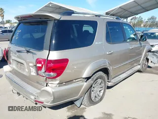 2005 Toyota Sequoia Limited with VIN 5TDZT38A05S252493, listed as a IAAI auction lot 41637977 with 244,217 mi miles and . Bid and sale history available at DreamBid. Image 4.