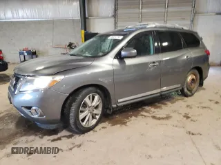 2015 Nissan Pathfinder SV z VIN 5N1AR2MMXFC709279, wystawiony jako Copart lot #59464785 z przebiegiem 92 343 mil mil oraz Szkoda całkowita • Salvage title. Historia ofert i sprzedaży dostępna na DreamBid. Obrazek 1.