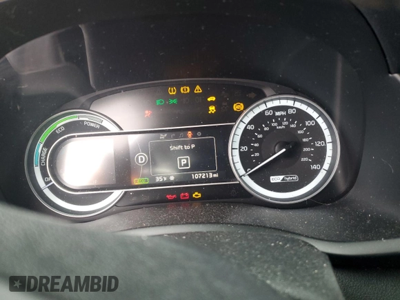 2018 Kia Niro EX with VIN KNDCC3LC9J5140791, listed as a Copart auction lot 44413335 with 107,213 mi miles and Salvage Title. Bid and sale history available at carsss.com. Image 9.