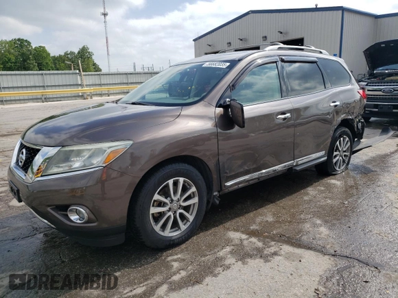 2015 Nissan Pathfinder SL z VIN 5N1AR2MM2FC678027, wystawiony jako Copart lot #56682035 z przebiegiem 152 417 mil mil oraz Szkoda całkowita • Salvage title. Historia ofert i sprzedaży dostępna na DreamBid. Obrazek 1.