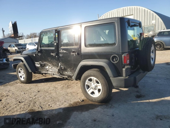 2018 Jeep Wrangler JK Unlimited Sport with VIN 1C4BJWDG9JL834963, listed as a Copart auction lot 83108454 with 22,298 mi miles and Salvage Title. Bid and sale history available at carsss.com. Image 2.