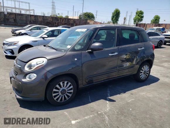 2014 FIAT 500L Easy with VIN ZFBCFABH6EZ027696, listed as a Copart auction lot 64708874 with 93,284 mi miles and Salvage Title. Bid and sale history available at carsss.com. Image 1.