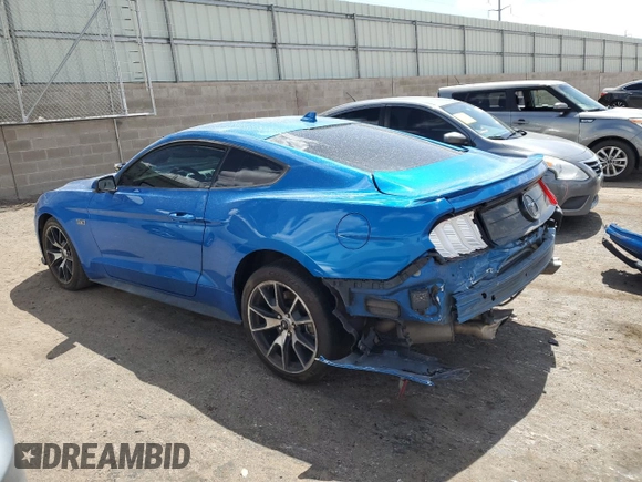 2021 Ford Mustang EcoBoost with VIN 1FA6P8TDXM5147637, listed as a Copart auction lot 51527045 with 928,003 mi miles and Salvage title. Bid and sale history available at DreamBid. Image 2.