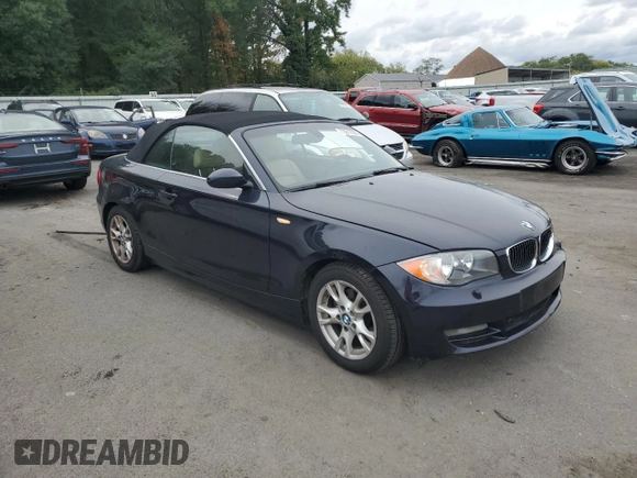 2009 BMW 1 Series 128i with VIN WBAUN13559VH80948, listed as a Copart auction lot 73012384 with 130,694 mi miles and Clean Title. Bid and sale history available at carsss.com. Image 4.