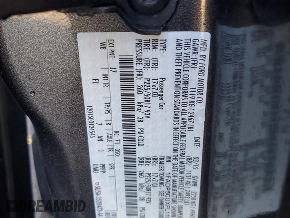 2015 Ford C-Max Energi SEL with VIN 1FADP5CUXFL110219, listed as a Copart auction lot 77474093 with 102,306 mi miles. Bid and sale history available at carsss.com. Image 12.