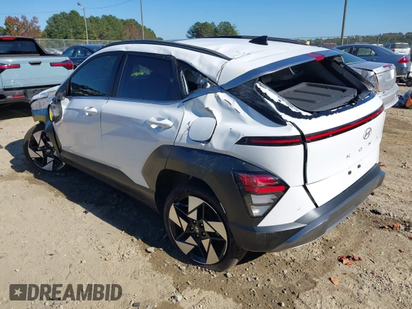 2024 Hyundai Kona Limited with VIN KM8HECA37RU100628, listed as a IAAI auction lot 40641966 with 5,743 mi miles. Bid and sale history available at carsss.com. Image 3.