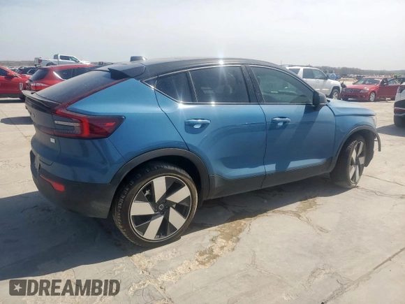 2022 Volvo C40 Recharge Pure Electric Ultimate with VIN YV4ED3GB8N2004034, listed as a Copart auction lot 49434775 with 0 mi miles and Salvage Title. Bid and sale history available at carsss.com. Image 3.