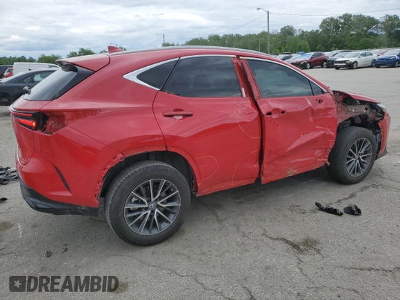 2023 Lexus NX 250 with VIN 2T2ADCEZ7PC002924, listed as a Copart auction lot 58352825 with 23,657 mi miles and Salvage title. Bid and sale history available at DreamBid. Image 3.