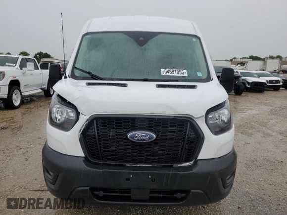 2023 Ford Transit Cargo with VIN 1FTBR1CG2PKB88807, listed as a Copart auction lot 54691055 with 25,269 mi miles and Salvage Title. Bid and sale history available at carsss.com. Image 5.