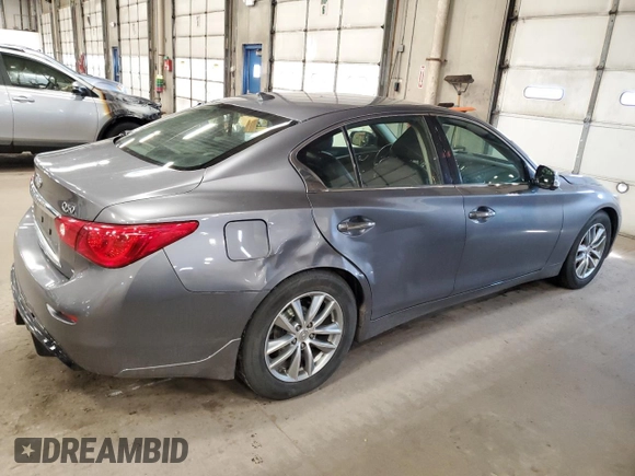 2014 Infiniti Q50 Premium with VIN JN1BV7AR5EM683185, listed as a Copart auction lot 53796975 with 149,277 mi miles and Salvage Title. Bid and sale history available at DreamBid. Image 3.