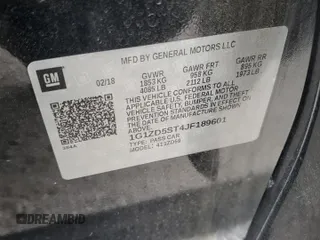2018 Chevrolet Malibu LT with VIN 1G1ZD5ST4JF189601, listed as a Copart auction lot 50640285 with 102,219 mi miles and Salvage Title. Bid and sale history available at DreamBid. Image 14.