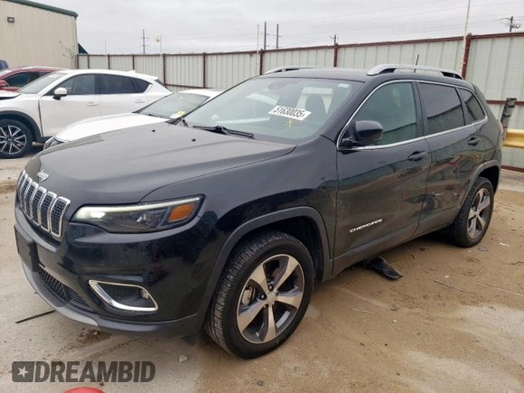 2019 Jeep Cherokee Limited with VIN 1C4PJMDN2KD124128, listed as a Copart auction lot 51630035 with 44,693 mi miles and Salvage Title. Bid and sale history available at carsss.com. Image 1.