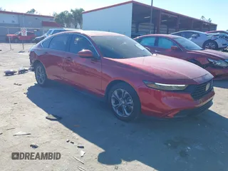 2024 Honda Accord EX с VIN 1HGCY1F37RA028898, выставлен на аукционе IAAI как лот 41301140 с пробегом 8 193 миль миль и . История ставок и продаж доступна на DreamBid. Изображение 1.