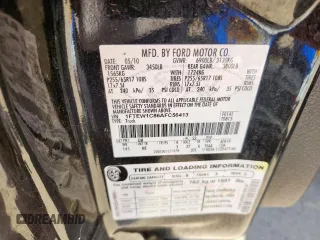 2010 Ford F-150 XL with VIN 1FTEW1C86AFC56413, listed as a Copart auction lot 61371355 with 251,151 mi miles and Salvage title. Bid and sale history available at DreamBid. Image 12.