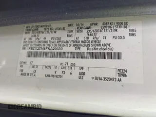 2015 Ford Transit XL with VIN 1FBZX2ZM8FKA20339, listed as a IAAI auction lot 42186096 with Not provided miles and . Bid and sale history available at DreamBid. Image 9.